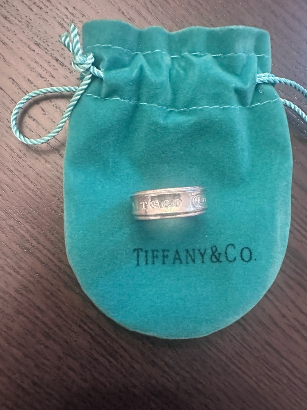 Tiffany & Co. Sterling Silver Size 7
Wide Concave Band 1837 Ring